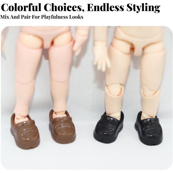 1/12 BJD Puppenschuhe, einheitlicher Stil, schwarz, leicht zu tragen MotiveTech