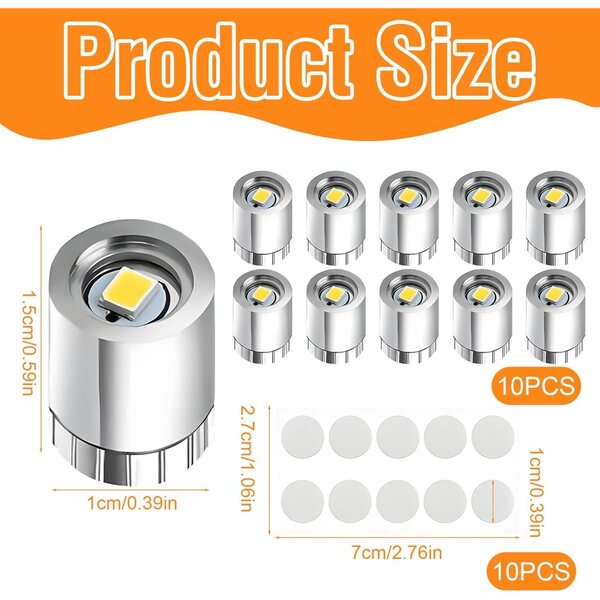 TaimeiMao 10 mini luci LED bianco caldo per case delle bambole e diorami