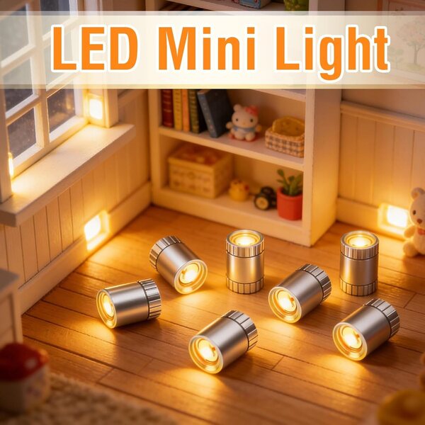 TaimeiMao 10 mini luci LED bianco caldo per case delle bambole e diorami