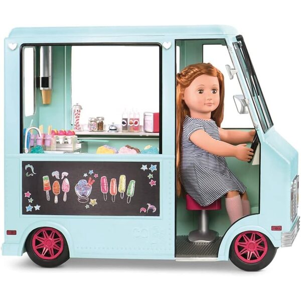 Our Generation Camioncino dei Gelati con Oltre 100 Accessori e Musica