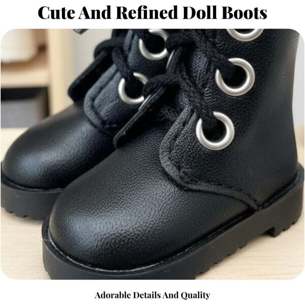 Puppenstiefel 30 cm mit Reißverschluss hinten Weiß und Gelb - BJD-Zubehör