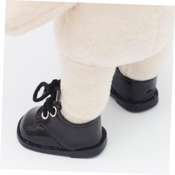 YARNOW 10 Paia Mini Scarpe in Pelle Nero e Bianco per Decorazioni e Scenografie