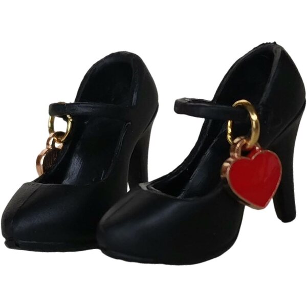 Amagogo High Heel-Schuhe im Maßstab 1:6 für 12-Zoll-Puppen, stilvolles Schwarz