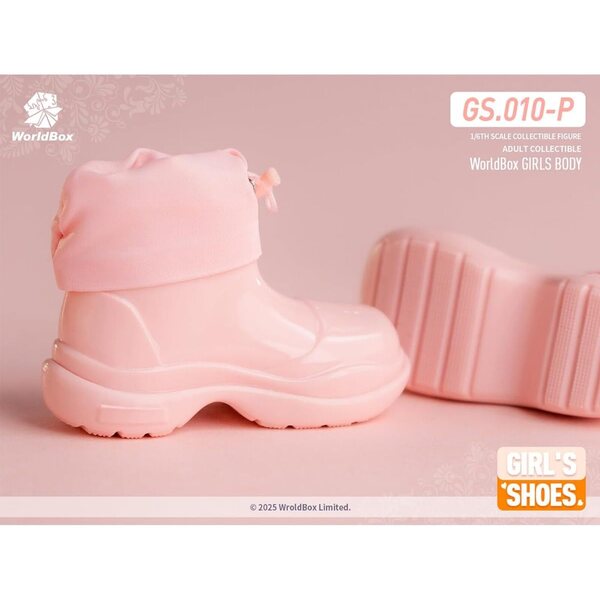 HiPlay Rosa Regenstiefel mit Schnürsenkeln, Zubehör 1/6 für Actionfiguren-Puppen