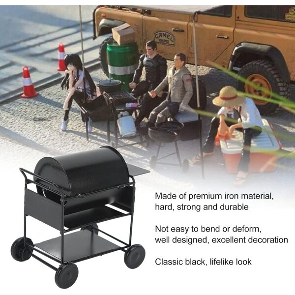 Griglia Barbecue Miniatura Ferro per Casa delle Bambole 1/12 e Auto RC 1/10