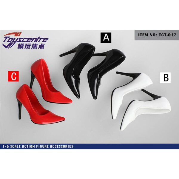 HiPlay Scarpe Tacco Alto Rosse a Punta Accessorio 1/6 per Figure Femminili da 12 pollici
