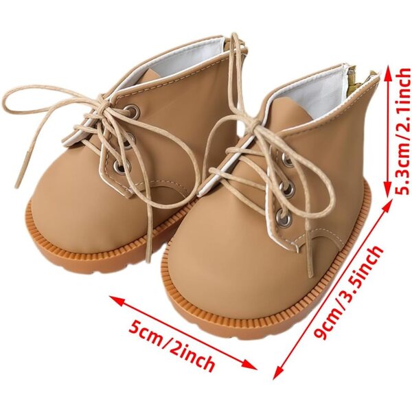 Lederschuhe für 38 cm Puppe niannyyhouse, Modeaccessoires für schwarzes Plüschtier