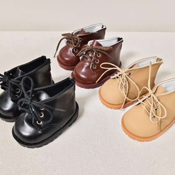 Lederschuhe für 38 cm Puppe niannyyhouse, Modeaccessoires für schwarzes Plüschtier