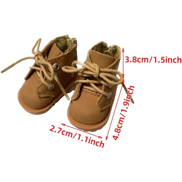 niannyyhouse hohe Schuhe für 15 cm und 1/6 BJD-Puppen, Set 2 Paar weiß + beige