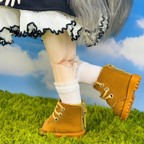 niannyyhouse hohe Schuhe für 15 cm und 1/6 BJD-Puppen, Set 2 Paar weiß + beige
