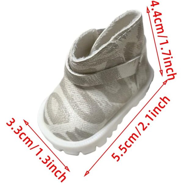 niannyyhouse Scarpe Alte per Bambola di Peluche 20 cm, 2 Paia Nero e Bianco