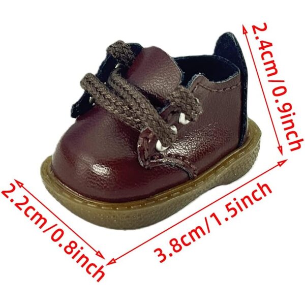 niannyyhouse Scarpe per Bambole di Peluche 10 cm - 2 Paia Nero + Bianco