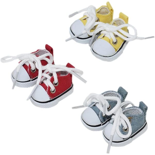 Segeltuchschuhe für Plüschpuppen 10–17 cm 1/8 BJD – niannyyhouse