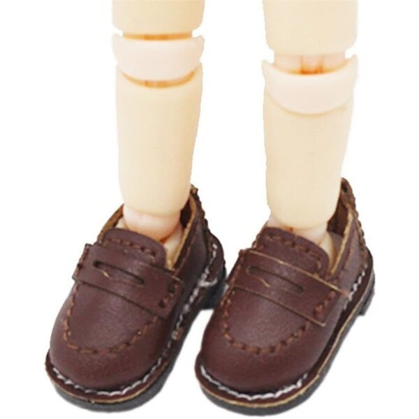 Flache Lederschuhe für Obitsu 11, OB11, 1/12 BJD Puppen – Lässige Accessoires