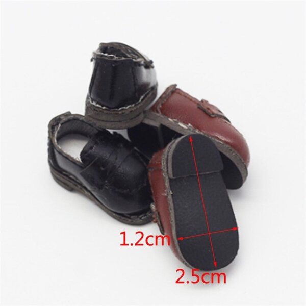 Flache Lederschuhe für Obitsu 11, OB11, 1/12 BJD Puppen – Lässige Accessoires