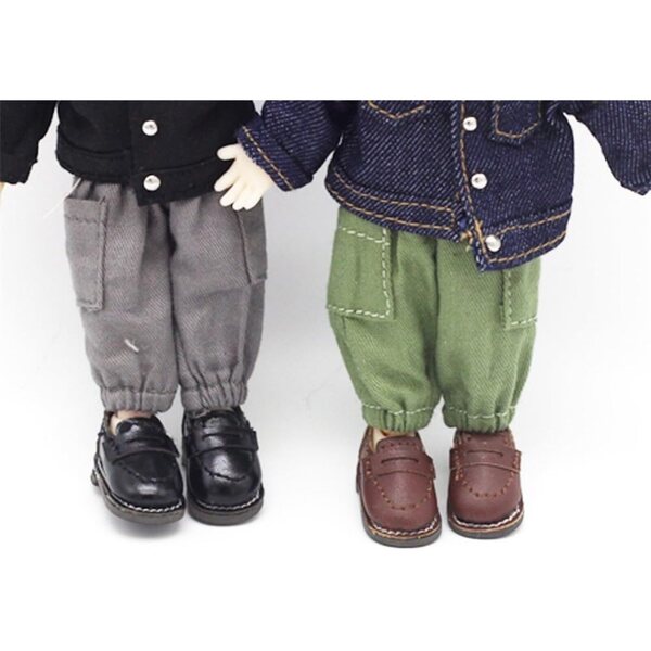 Flache Lederschuhe für Obitsu 11, OB11, 1/12 BJD Puppen – Lässige Accessoires