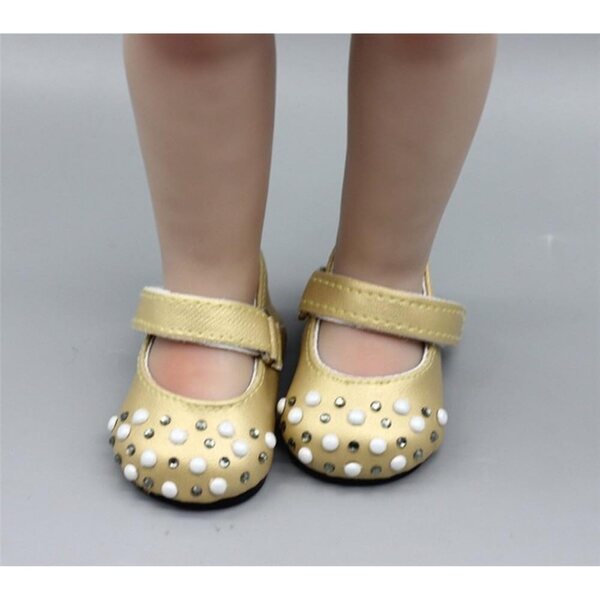 Flache Schuhe mit Schnalle für 46-cm-Puppen – Kostümzubehör für 18-Zoll-Puppen