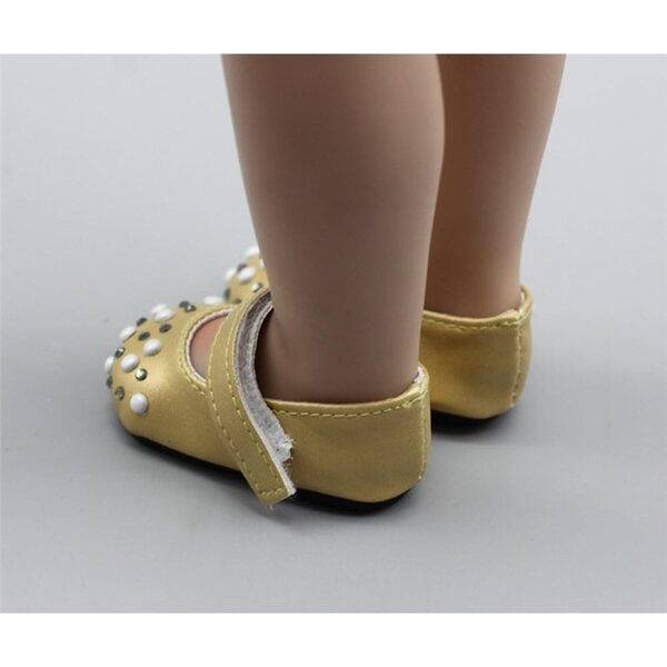 Flache Schuhe mit Schnalle für 46-cm-Puppen – Kostümzubehör für 18-Zoll-Puppen