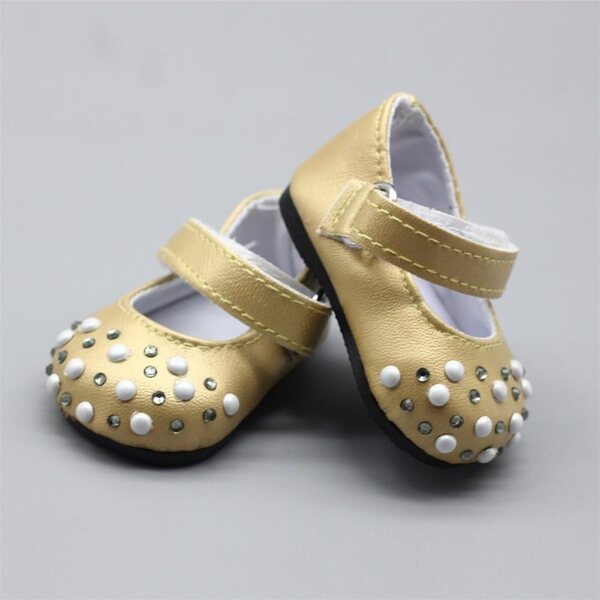 Flache Schuhe mit Schnalle für 46-cm-Puppen – Kostümzubehör für 18-Zoll-Puppen