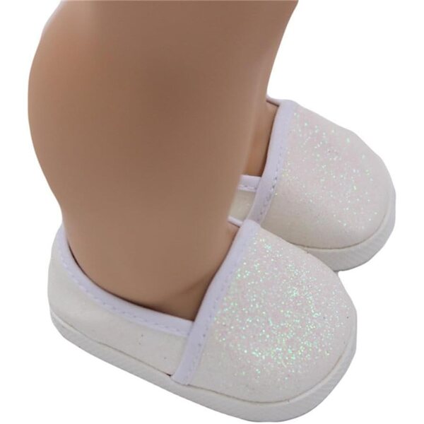 Glänzende Schuhe für 46 cm/18 Zoll große Puppen – lässige Mode- und Kostümaccessoires
