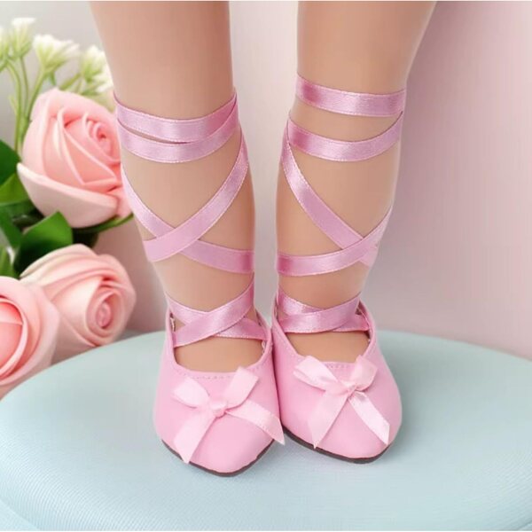 2 Paia di Scarpe Estive per Bambole 18 Pollici—Sandali e Balletto ENIXWH