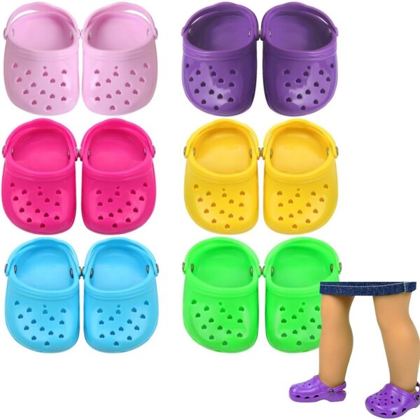 6 paia di sandali estivi per bambole da 18 pollici - accessori moda ENIXWH