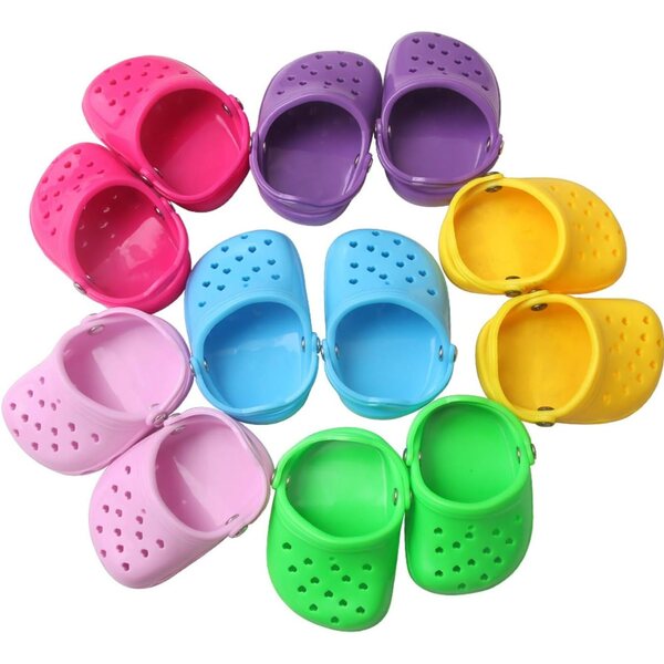6 paia di sandali estivi per bambole da 18 pollici - accessori moda ENIXWH