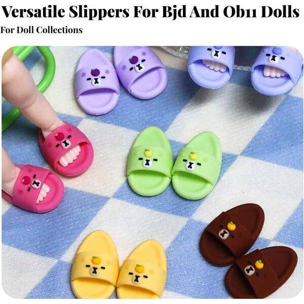 Ciabatte Roditore per Bambole BJD Qianly Design Carino e Colorato in PVC M
