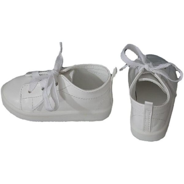 Scarpe Basse Bianche con Lacci per Bambola BJD 1/3 da 60 cm, Accessori Preziosi