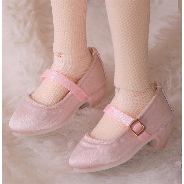 Scarpe con Tacco Alto Rosa per Bambola BJD 1/6 - Accessori Eleganti e Resistenti