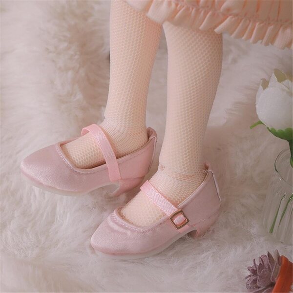Scarpe con Tacco Alto Rosa per Bambola BJD 1/6 - Accessori Eleganti e Resistenti