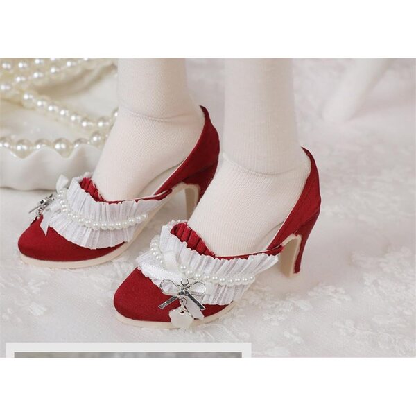 Scarpe con Tacco Alto Bianche per Bambola BJD 1/3 60cm - Accessori di Qualità