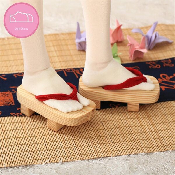 Holzclogs für 1/3 BJD Puppe, traditionelle japanische Schuhe für SD Puppen