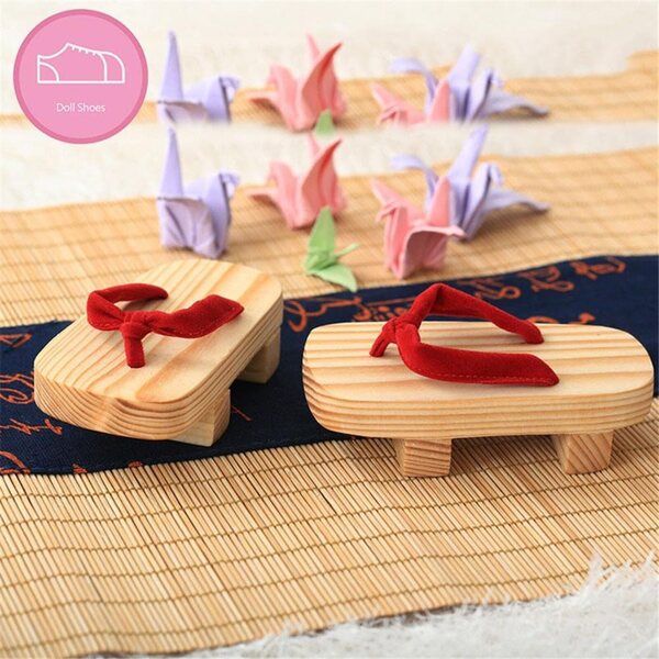 Holzclogs für 1/3 BJD Puppe, traditionelle japanische Schuhe für SD Puppen