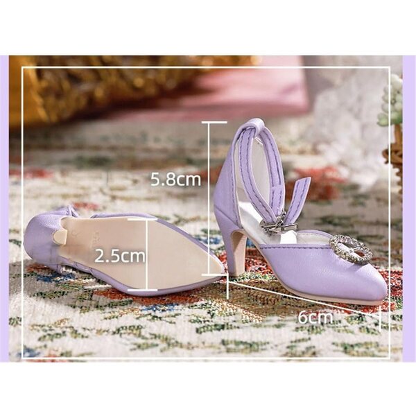 Lila Schuhe mit hohen Absätzen für 1/3 BJD-Puppe – hochwertiges Zubehör für SD-Puppen