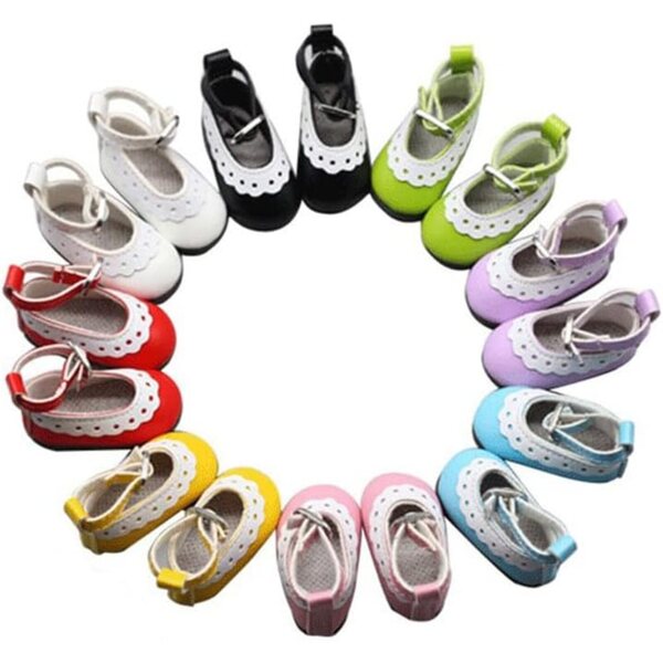 Blaue Lederschuhe mit Schnalle und Schnürsenkeln für 1/6 BJD Puppe – hochwertige Accessoires