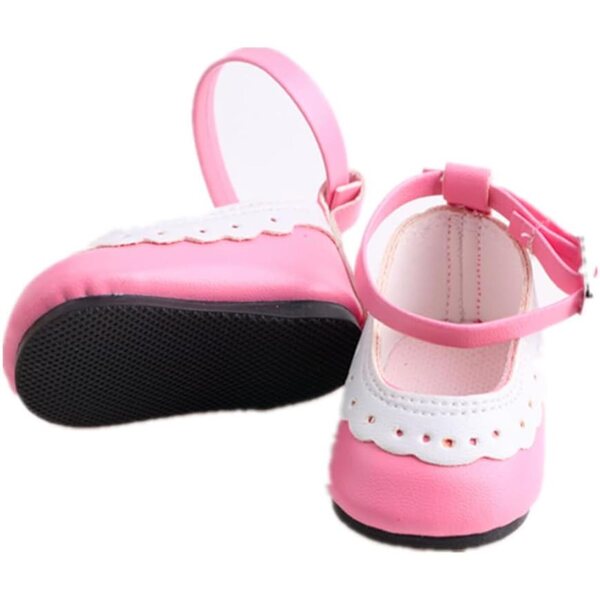 Lederschuhe für 46 cm große Puppen mit Schnalle – Kostümzubehör für amerikanische Puppen
