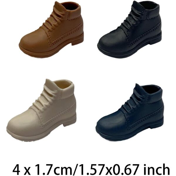 MagiDeal 4 Paar 1/6 Schuhe für 12 Zoll männliche Actionfiguren aus PP-Material