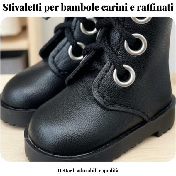 Braune Stiefel für 30-cm-Puppen mit Reißverschluss hinten und realistischen Details