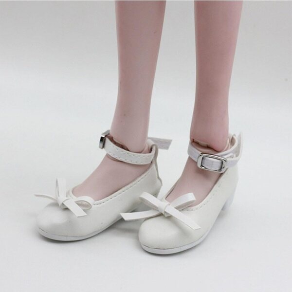 Scarpe con tacco alto bianche per bambole BJD SD 60 cm, accessorio elegante e confortevole