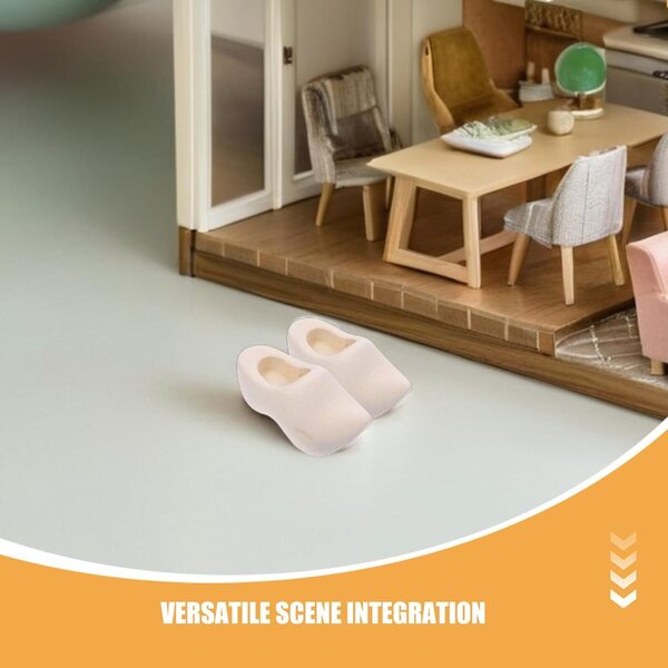 UPKOCH Mini Zoccoli in Legno Non Finiti - Set da 6 paia per Casa delle Bambole e Artigianato