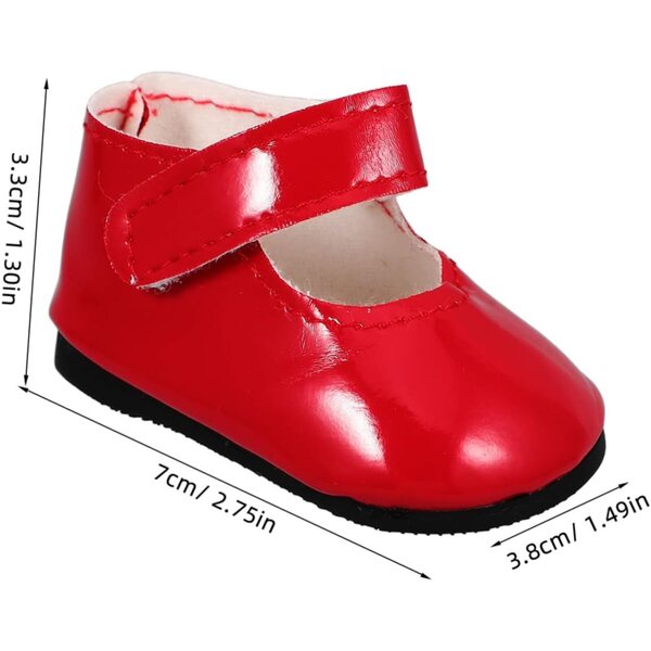 BESPORTBLE Rote Schuhe für 18-Zoll-Puppen – widerstandsfähige und elegante Accessoires