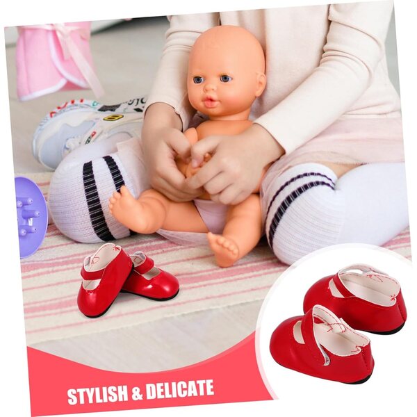 BESPORTBLE Rote Schuhe für 18-Zoll-Puppen – widerstandsfähige und elegante Accessoires