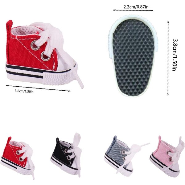 QIUTIMIY Set Accessori Moda 3-in-1 per Bambole 15-17 cm con Scarpe, Occhiali e Cuffie