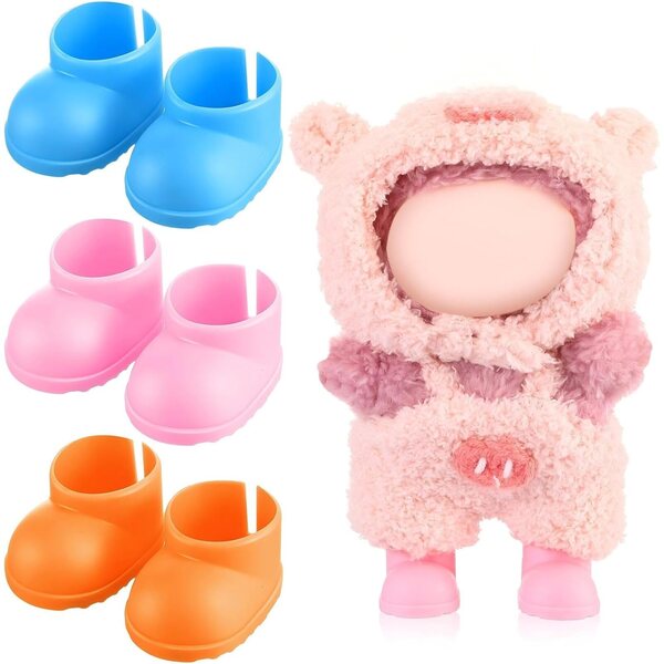 Shyyween 3 paia mini stivali da pioggia per bambole colorati e resistenti