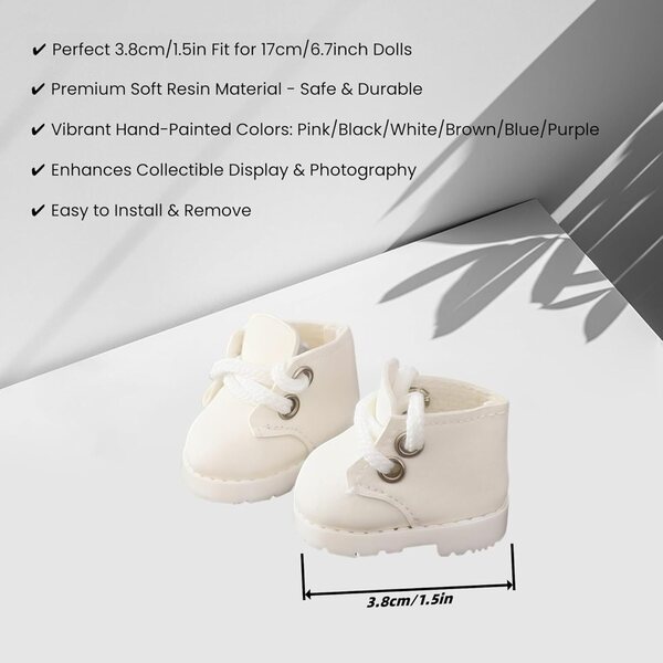 Mini-PU-Lederschuhe für 15–17 cm große Puppen, TOU-BEGUIN Kawaii-Zubehör