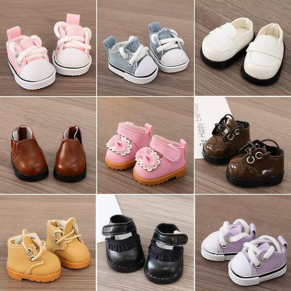 Mini-PU-Lederschuhe für 15–17 cm große Puppen, TOU-BEGUIN Kawaii-Zubehör