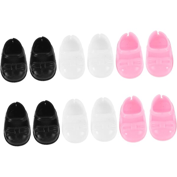 UPKOCH Mini Scarpe per Bambole Set 6 Paia Colorate, Accessori Decorativi per Casette e Costumi