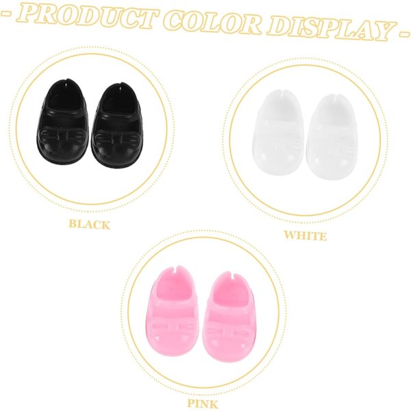 UPKOCH Mini Scarpe per Bambole Set 6 Paia Colorate, Accessori Decorativi per Casette e Costumi