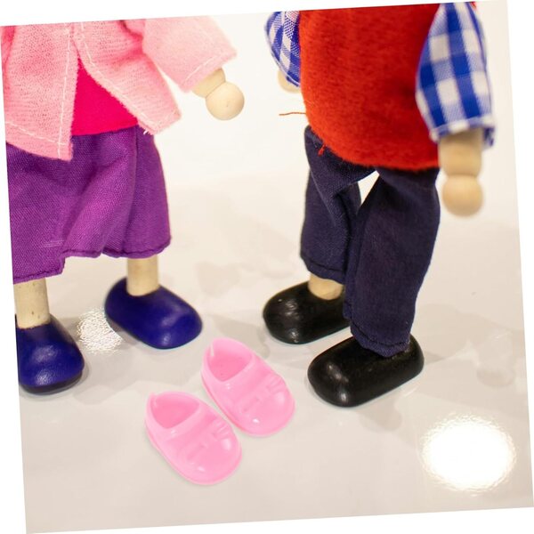 UPKOCH Mini Scarpe per Bambole Set 6 Paia Colorate, Accessori Decorativi per Casette e Costumi